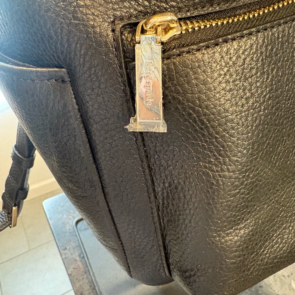 Kate Spade Black Textured Backpack - Picture 2 of 9